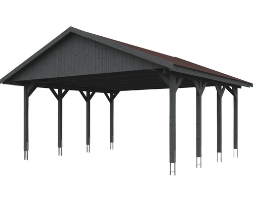Drevený carport so strechou pre vonkajšie použitie