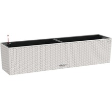 Obdĺžnikový kvetináč so zavlažovacím systémom a vzhľadom ratanu