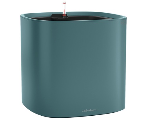 Štvorcový kvetináč s ukazovateľom hladiny vody