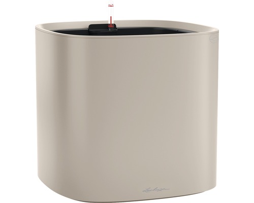 Béžový kvetináč so zavlažovacím systémom