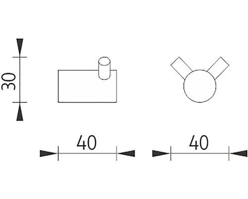 Technický nákres s rozmermi