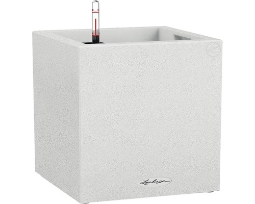 Štvorcový kvetináč s ukazovateľom hladiny vody