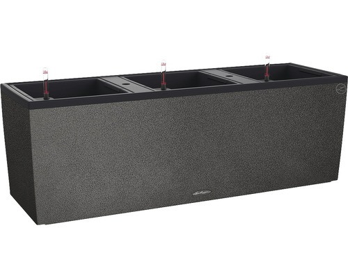 Tmavosivý kvetináč so zavlažovacím systémom