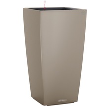 Vysoký obdĺžnikový kvetináč so zavlažovacím systémom a logom Lechuza