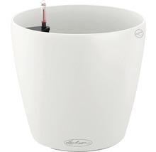 Biely kvetináč s ukazovateľom hladiny vody