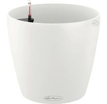 Biely kvetináč s ukazovateľom hladiny vody