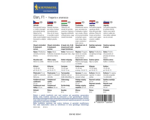 Balíček semien jahôd s pokynmi na pestovanie a informáciami o produkte