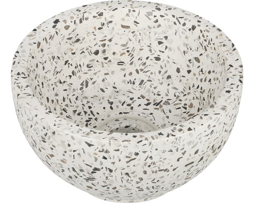 Umývadlo na dosku Differnz Ruz prírodný kameň čierna biela 23 x 23 x 12 cm 36,102,10 Miska s terrazzo vzorom