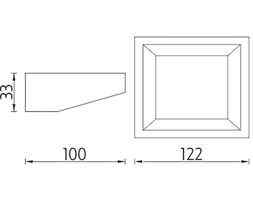 Technický nákres vhadzovacej štrbiny na listy s rozmermi