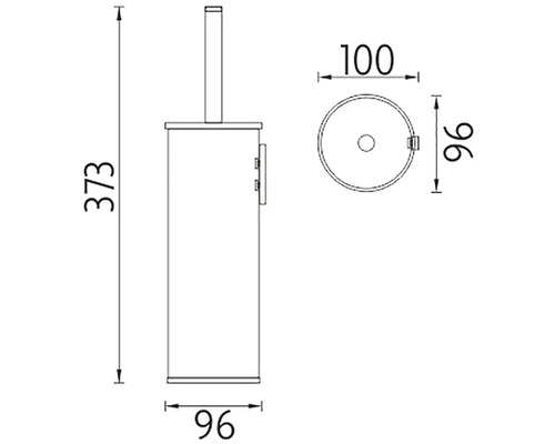 Technický výkres WC súpravy s rozmermi.