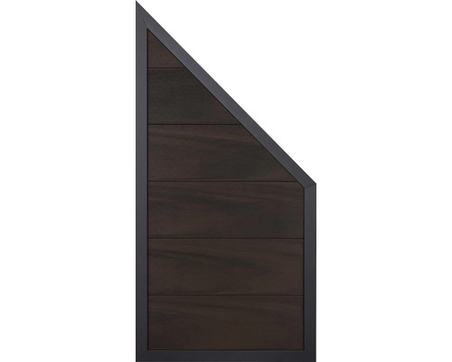 Trapézový plotový prvok s drevenou štruktúrou