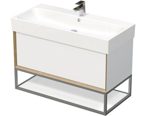 Kúpeľňová skrinka s umývadlom Intedoor MULTI 100 cm OXO MULTI OALU 100 1Z