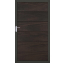 Vchodové dvere s horizontálnou drevenou štruktúrou a kľučkou