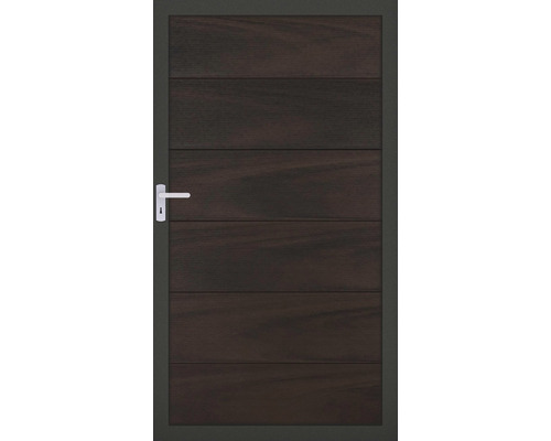 Vchodové dvere s horizontálnou drevenou štruktúrou a kľučkou