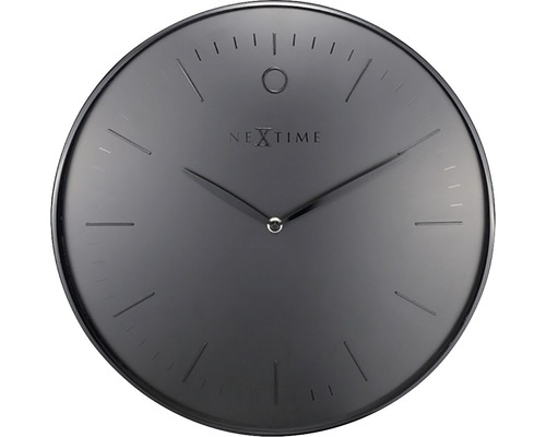 Nástenné hodiny NeXtime Glamour čierne Ø 40 cm