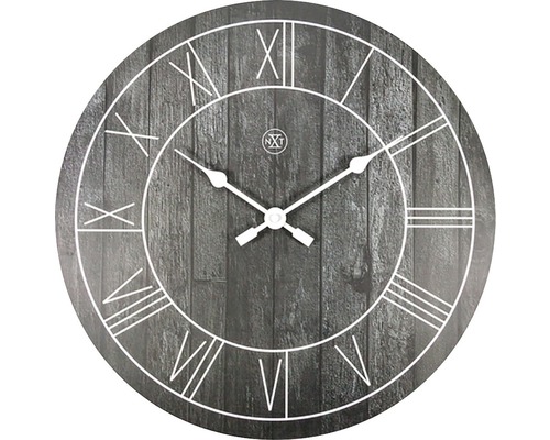 Nástenné hodiny NeXtime Paul čierne drevo Ø 40 cm