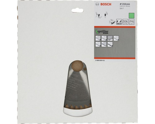 Kotúčová píla Bosch Optiline Wood s priemerom 216 milimetrov