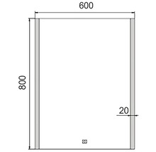LED zrkadlo do kúpeľne Nimco 60x80 cm s dotykovým senzorom ZP 11002V
