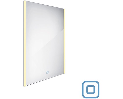 Obdĺžnikové zrkadlo s bočným osvetlením do kúpeľne