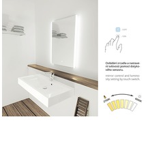 LED zrkadlo do kúpeľne Nimco 60x80 cm s dotykovým senzorom ZP 11002V