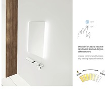 LED zrkadlo do kúpeľne Nimco 90x70 cm s dotykovým senzorom ZP 17019V