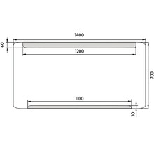 LED zrkadlo do kúpeľne Nimco 140x70 cm ZP 22008