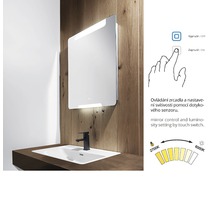 LED zrkadlo do kúpeľne Nimco 90x70 cm s dotykovým senzorom ZP 22019V