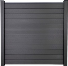 Plastový plotový diel s vodorovnými panelmi a stĺpikmi