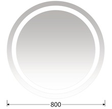 LED zrkadlo do kúpeľne Intedoor Round ⌀ 80 cm RU ZS 80 TF