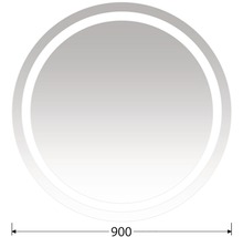 LED zrkadlo do kúpeľne Intedoor Round ⌀ 90 cm RU ZS 90 TF