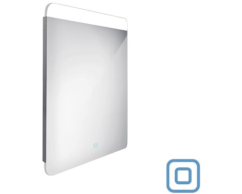 LED zrkadlo do kúpeľne Nimco 500x700 mm s dotykovým senzorom ZP 23001V Obdĺžniková zrkadlová skrinka s osvetlením