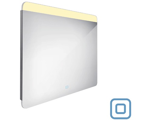 Obdĺžnikové kúpeľňové zrkadlo s osvetlením