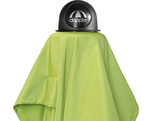 Zložený zelený dáždnik s logom Doppler