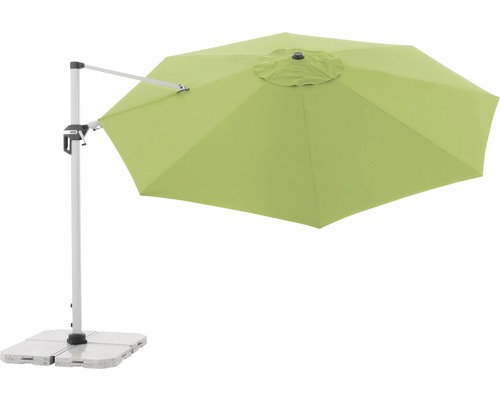 Výkyvný slnečník s betónovým podstavcom