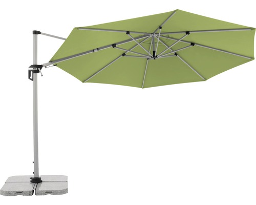 Výkyvný slnečník s betónovým podstavcom