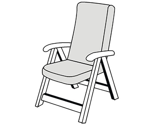 Čalúnená záhradná stolička s opierkami na ruky