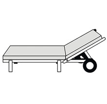 Plážové ležadlo s kolieskami