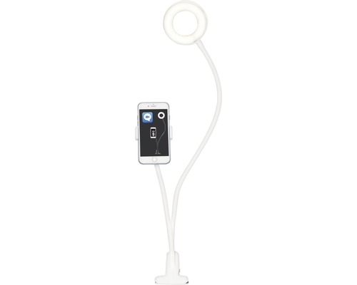 LED stolová lampa Top Light Neck B 5W 500lm 3000-4500-6500K biela s držiakom na mobil