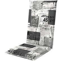 Podsedák so chrbtovou opierkou, grafický vzor