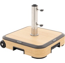 Štvorcový stojan na slnečník s kolieskami a rúrkou z nehrdzavejúcej ocele