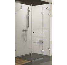 Sprchový kút Brilliant RAVAK BSDPS 90x90 cm R chróm+transparen bez kovania 0UP77A00Z1