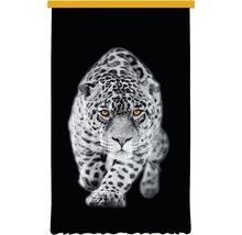 Roleta s čiernobielym motívom leoparda