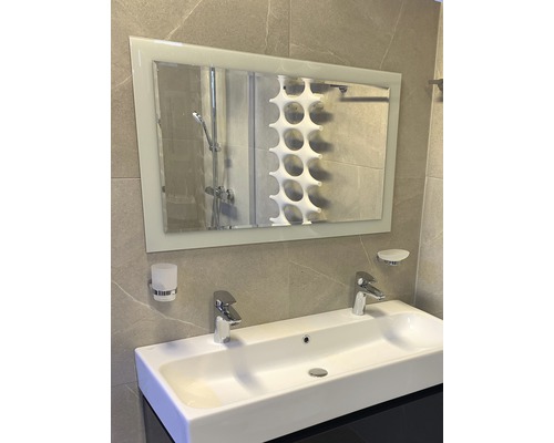 Zrkadlo do kúpeľne AKZENT WHITE 88x55 cm 411-118