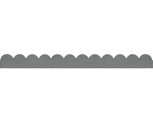 Záhradný obrubník 119x8,8 cm vlnky gumový antracit