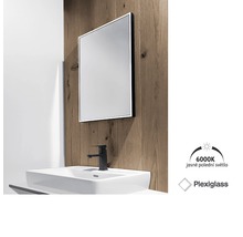 LED zrkadlo do kúpeľne Nimco 120x70 cm čierne ZPC 13006-90