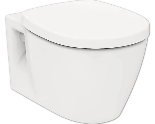 Závesné WC set Ideal Standard Connect bez splachovacieho kruhu vč. WC dosky K876601 Závesný hlboký splachovací záchod zo sanitárnej keramiky