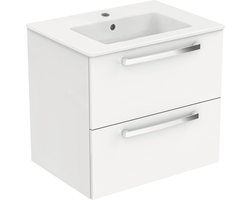 Kúpeľňová skrinka s umývadlom Ideal Standard Eurovit Plus vysoko lesklá biela 56,5x61x45 cm