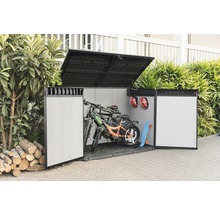 Záhradná skrinka Keter Premier Jumbo 190,5x109,3x132,5 cm sivá
