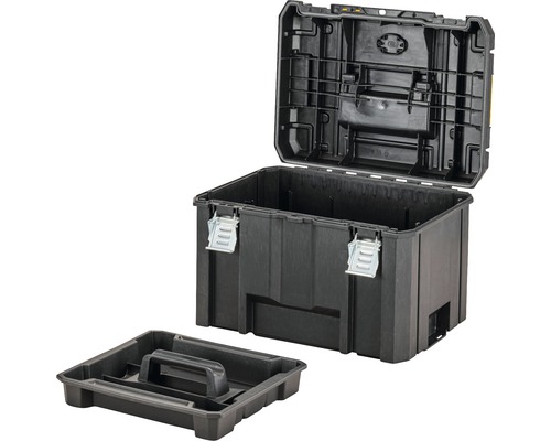 Otvorený čierny box na náradie s vyberateľnou vložkou