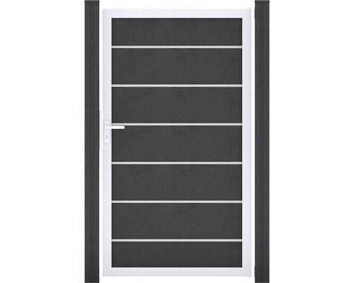 Záhradná bránka so stĺpikmi a vodorovnými výplňami